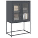 Highboard Antrasitt 68x39x107 cm Stål