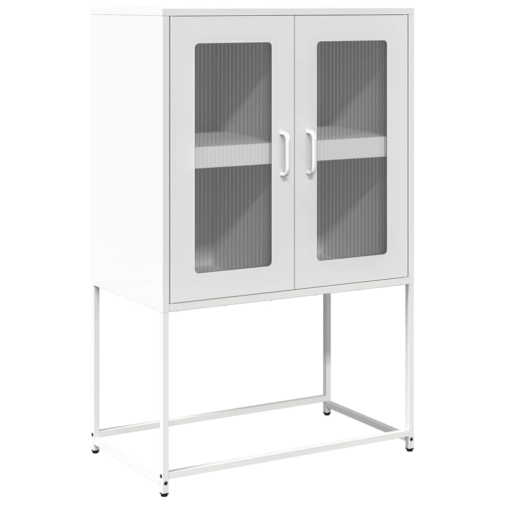 Highboard Hvit 68x39x107 cm Stål