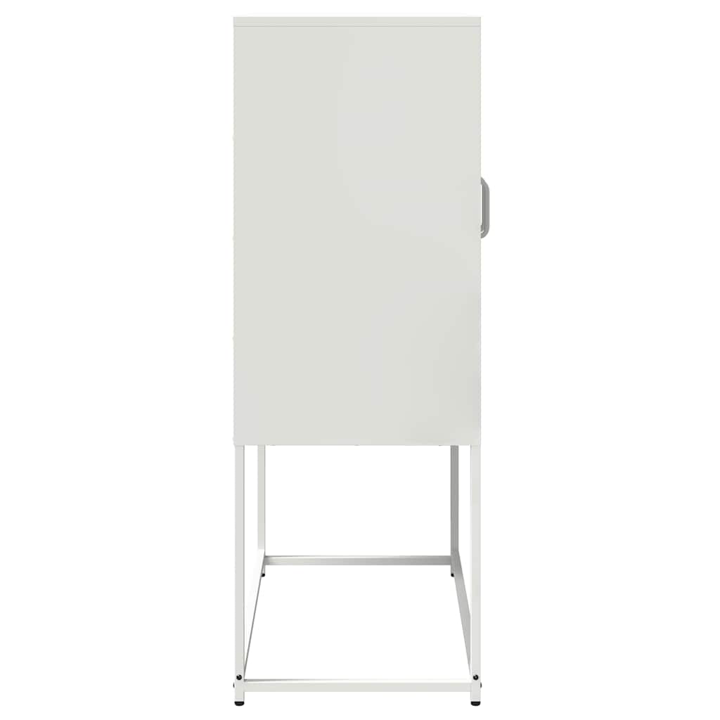 Highboard Hvit 68x39x107 cm Stål