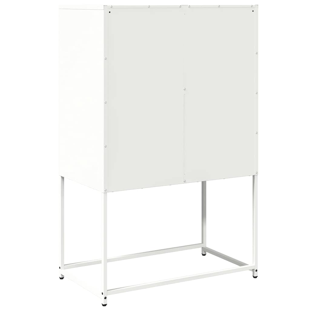 Highboard Hvit 68x39x107 cm Stål