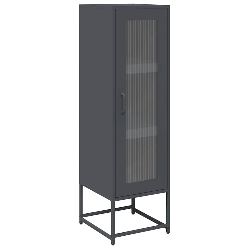 Highboard Antrasitt 36x39x123 cm Kaldvalset stål