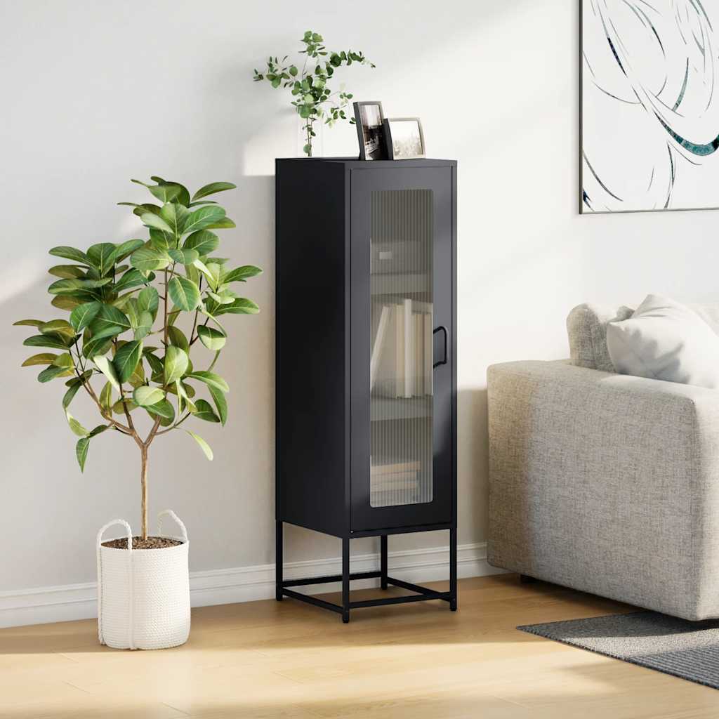 Highboard Antrasitt 36x39x123 cm Kaldvalset stål