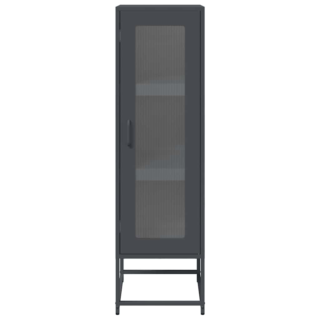 Highboard Antrasitt 36x39x123 cm Kaldvalset stål