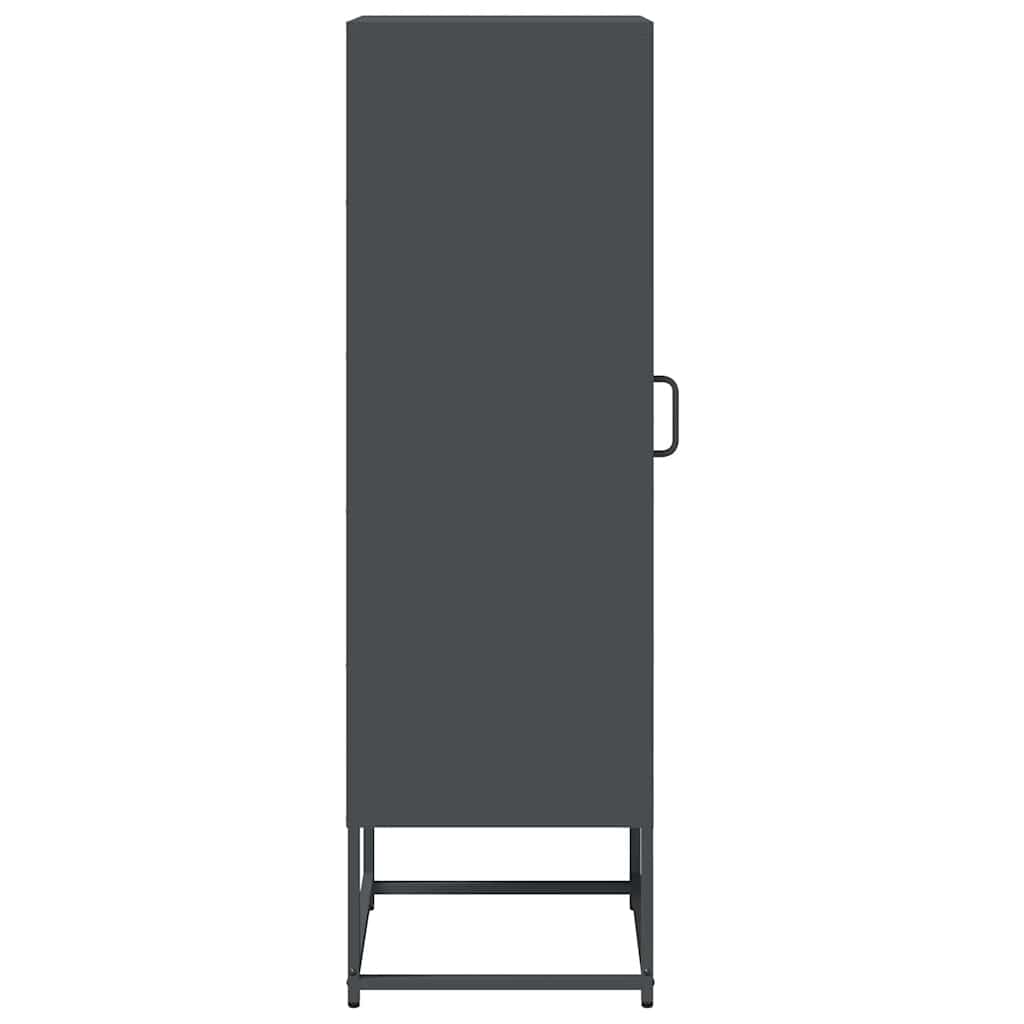 Highboard Antrasitt 36x39x123 cm Kaldvalset stål