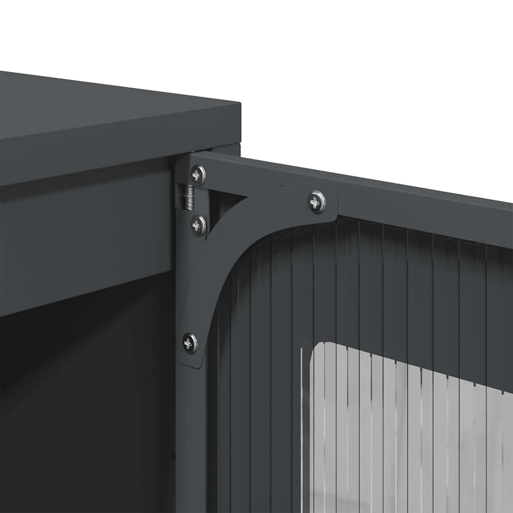 Highboard Antrasitt 36x39x123 cm Kaldvalset stål