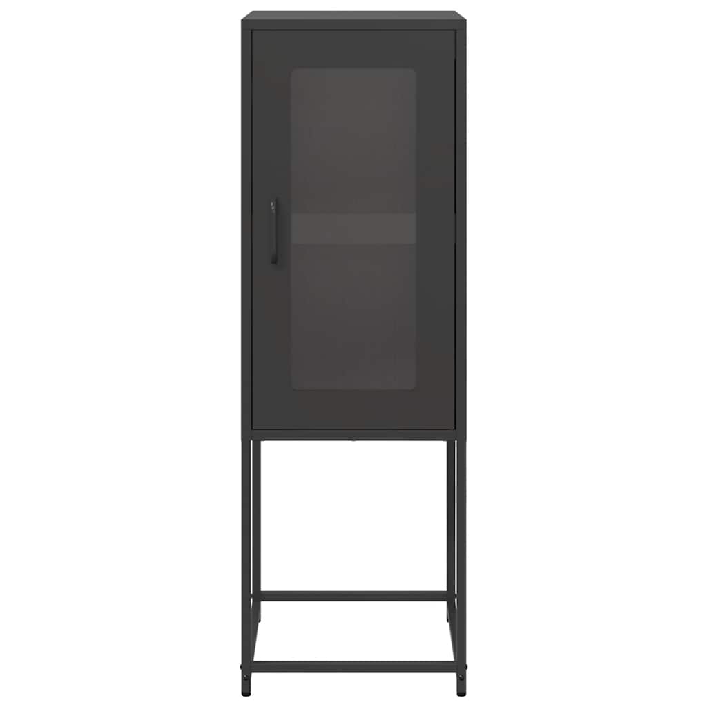 Skjenk Sort 36x39x107 cm Kaldvalset Stål