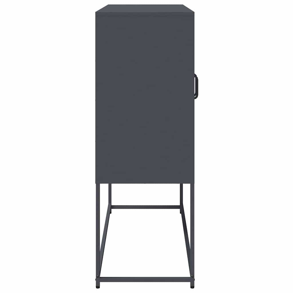 Skjenk antrasitt 100,5x39x107 cm kaldvalset stål