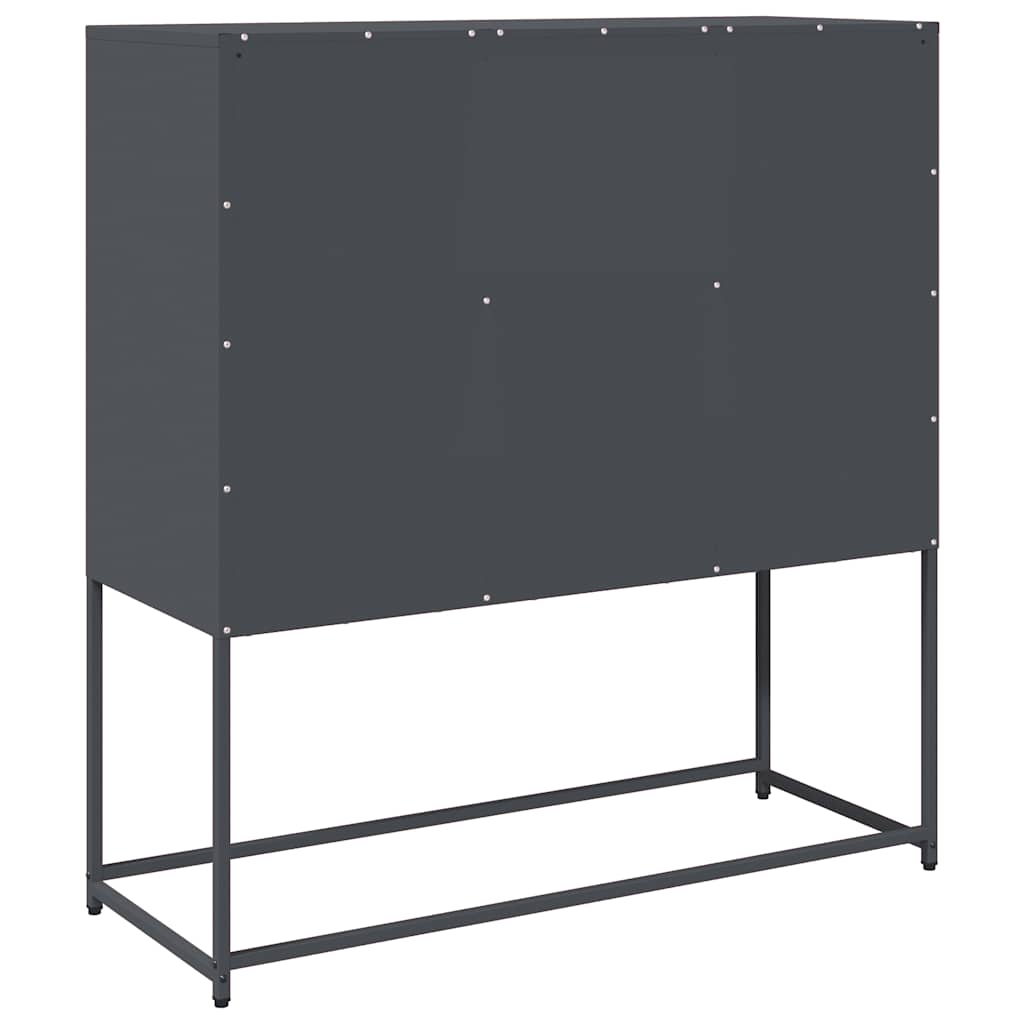 Skjenk antrasitt 100,5x39x107 cm kaldvalset stål