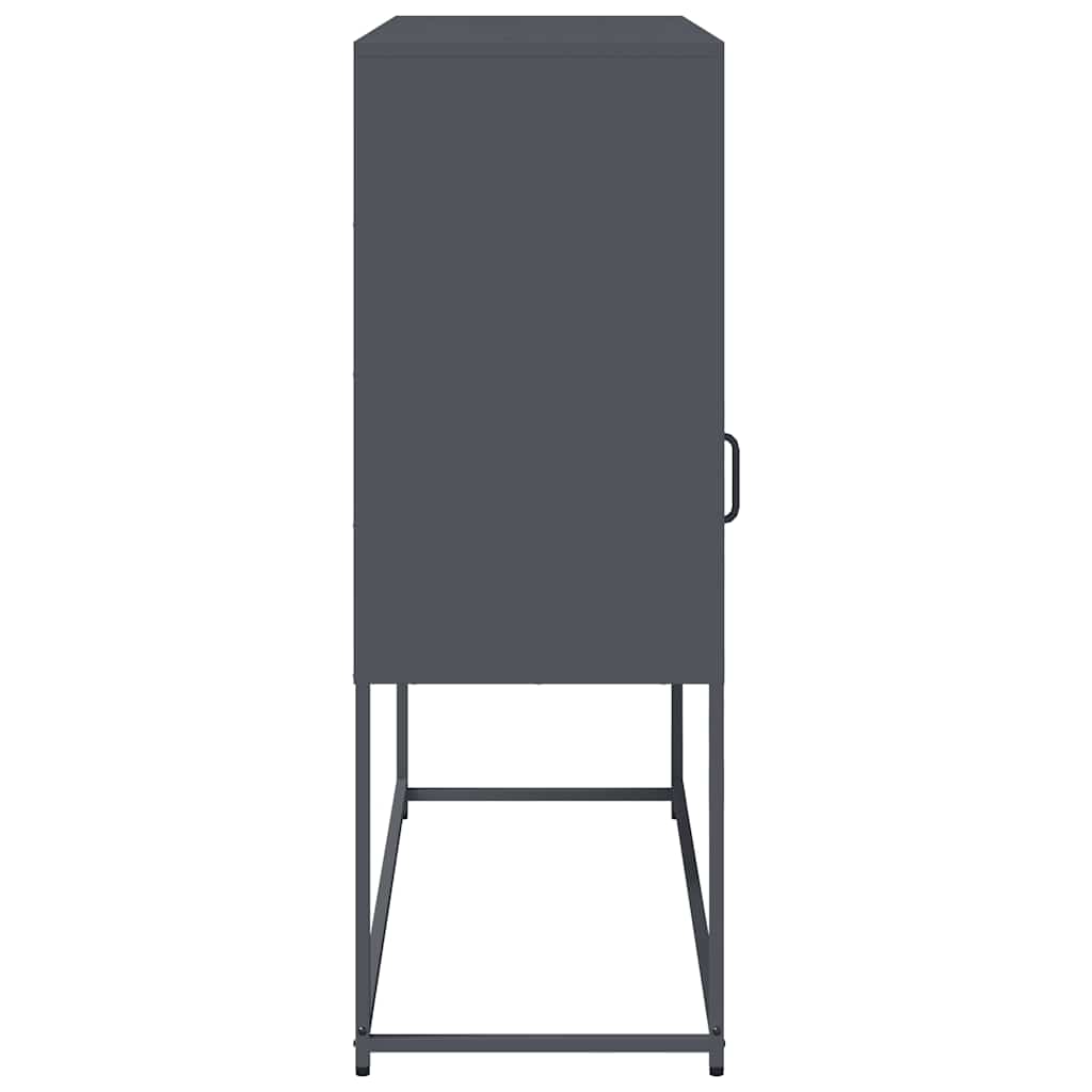 Skjenk antrasitt 100,5x39x107 cm kaldvalset stål