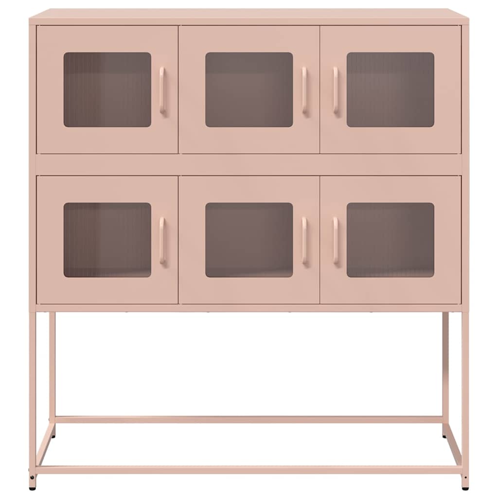 Skjenk rosa 100,5x39x107 cm kaldvalset stål