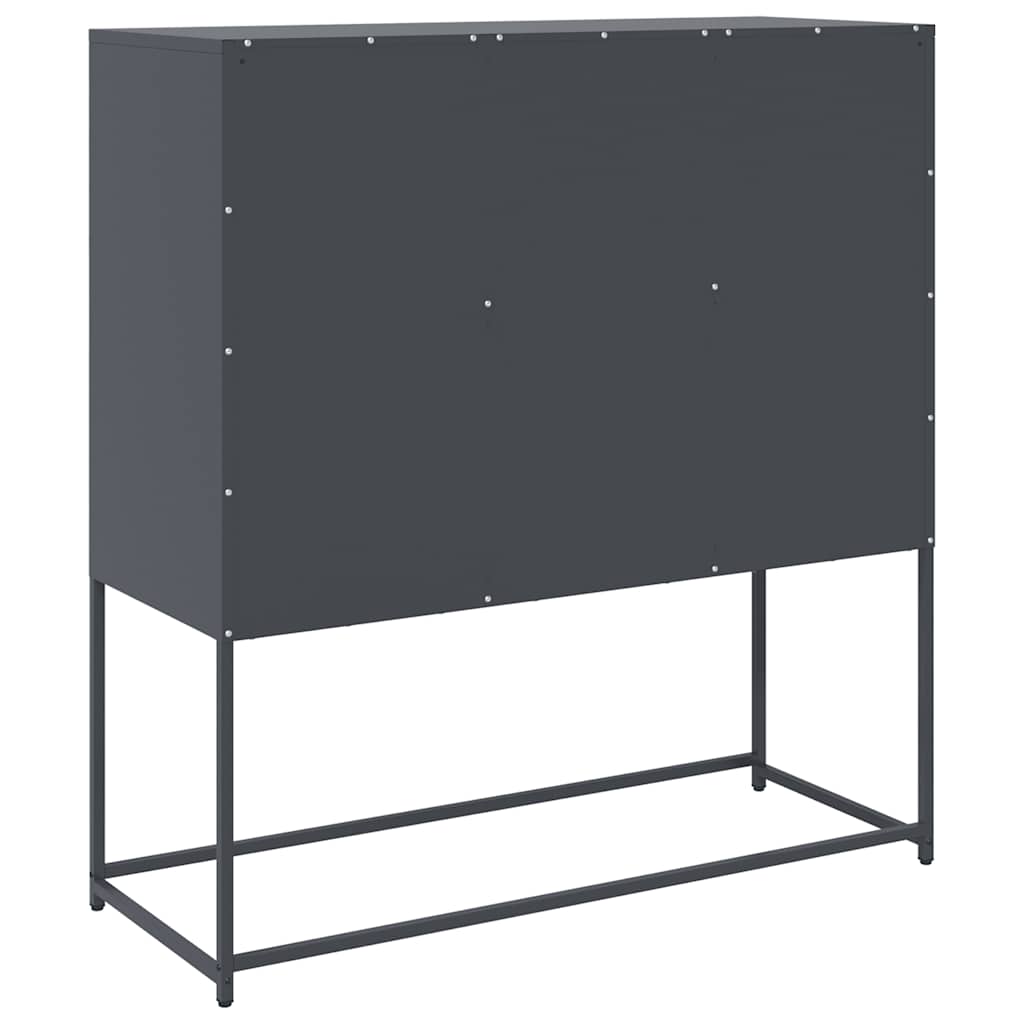 Skjenk antrasitt 100,5x39x107 cm kaldvalset stål