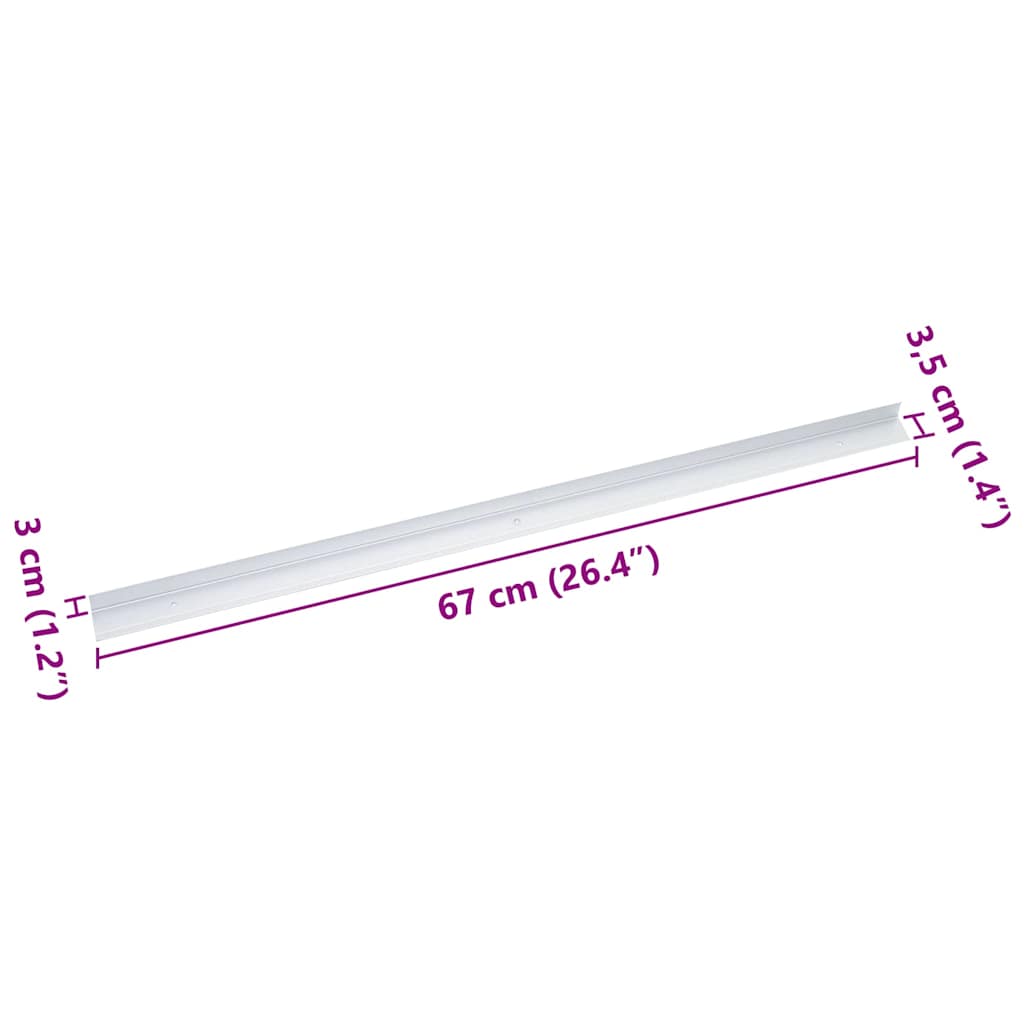 Trappeneser 30 pcs sølv 67 x 3.5 x 3 cm Aluminium