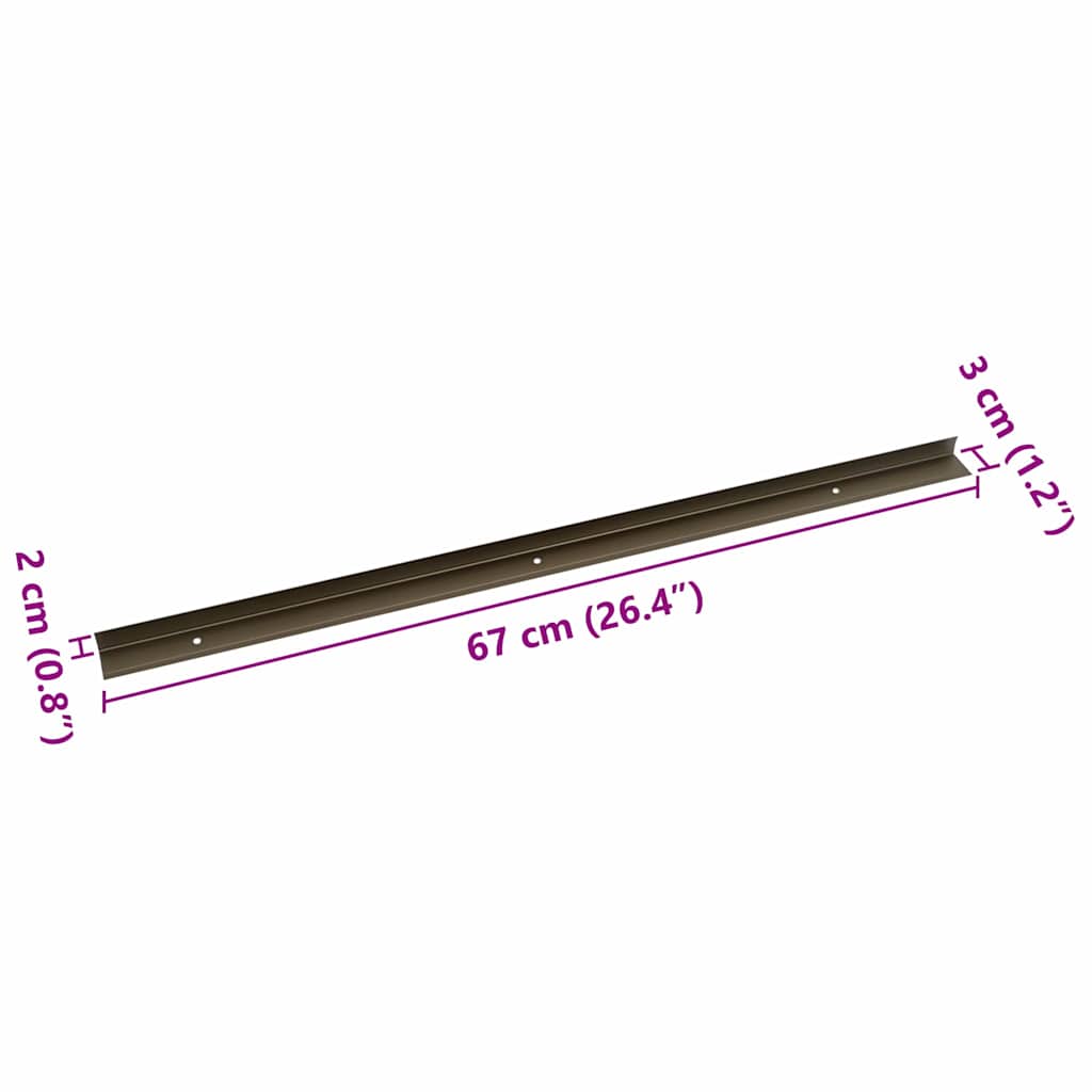 Trappeneser 10 pcs Brun 67 x 3 x 2 cm Aluminium