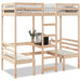 Ramme for loftseng skrivebord og stoler 80x200 cm heltre furu