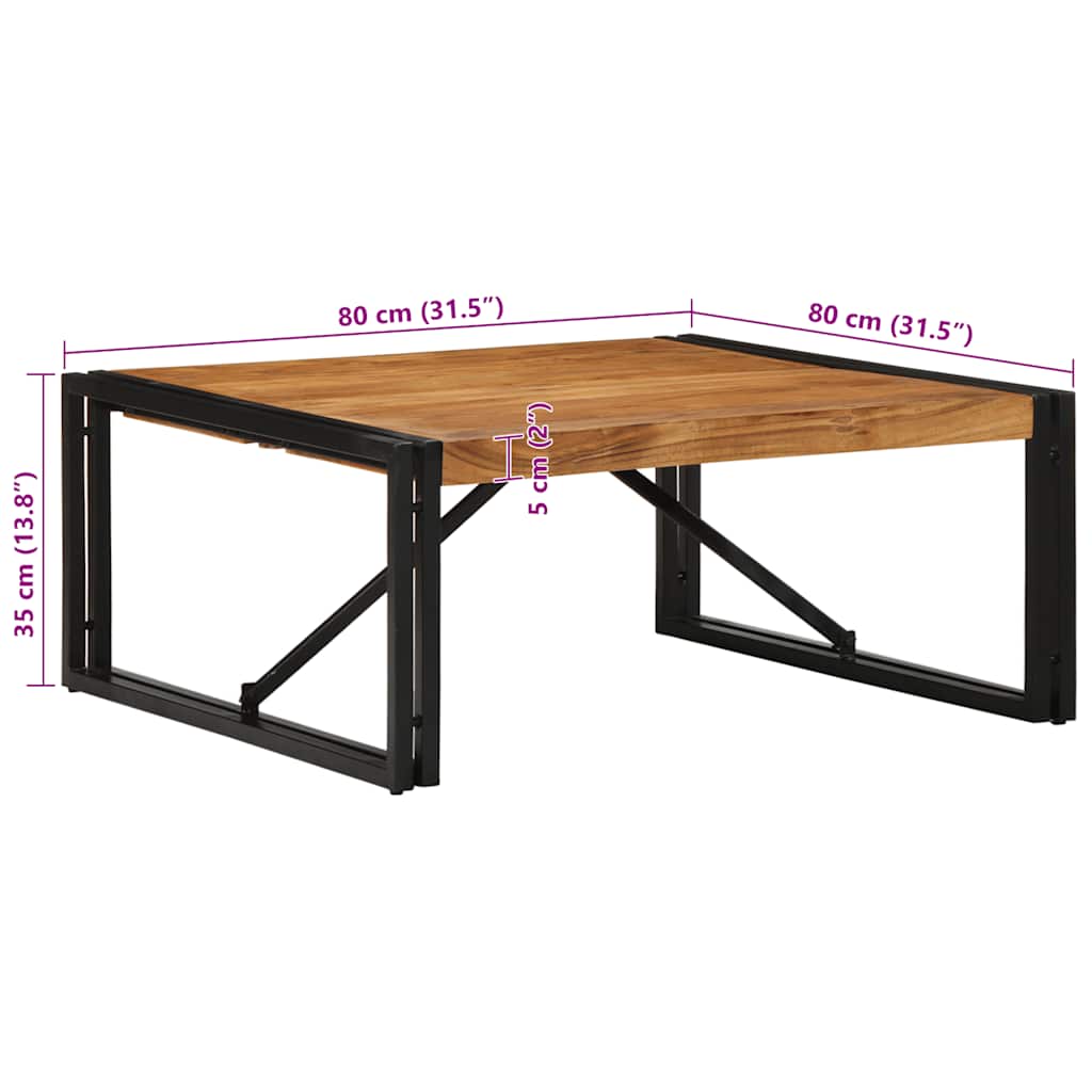 Salongbord 80x80x35 cm heltre akasie