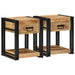 Nattbord 2 stk 40x40x50 cm heltre mango
