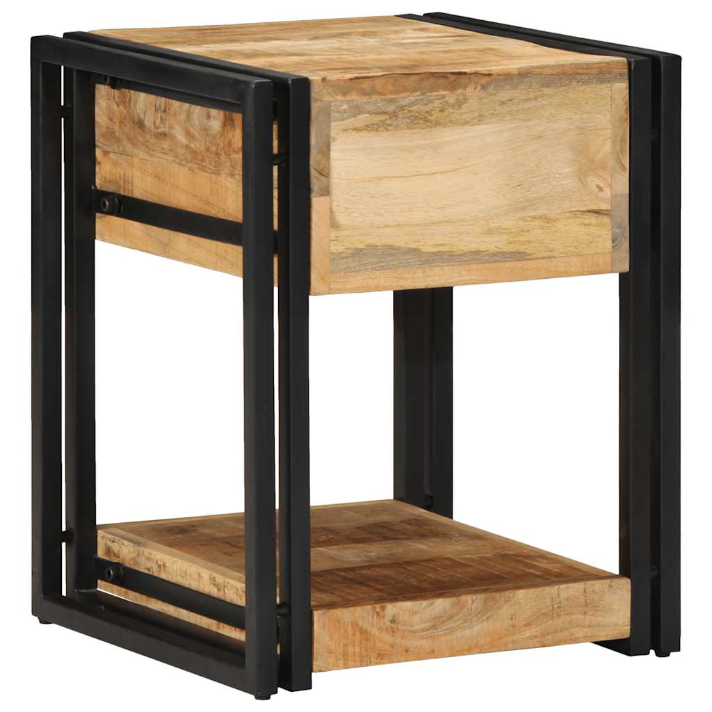 Nattbord 2 stk 40x40x50 cm heltre mango