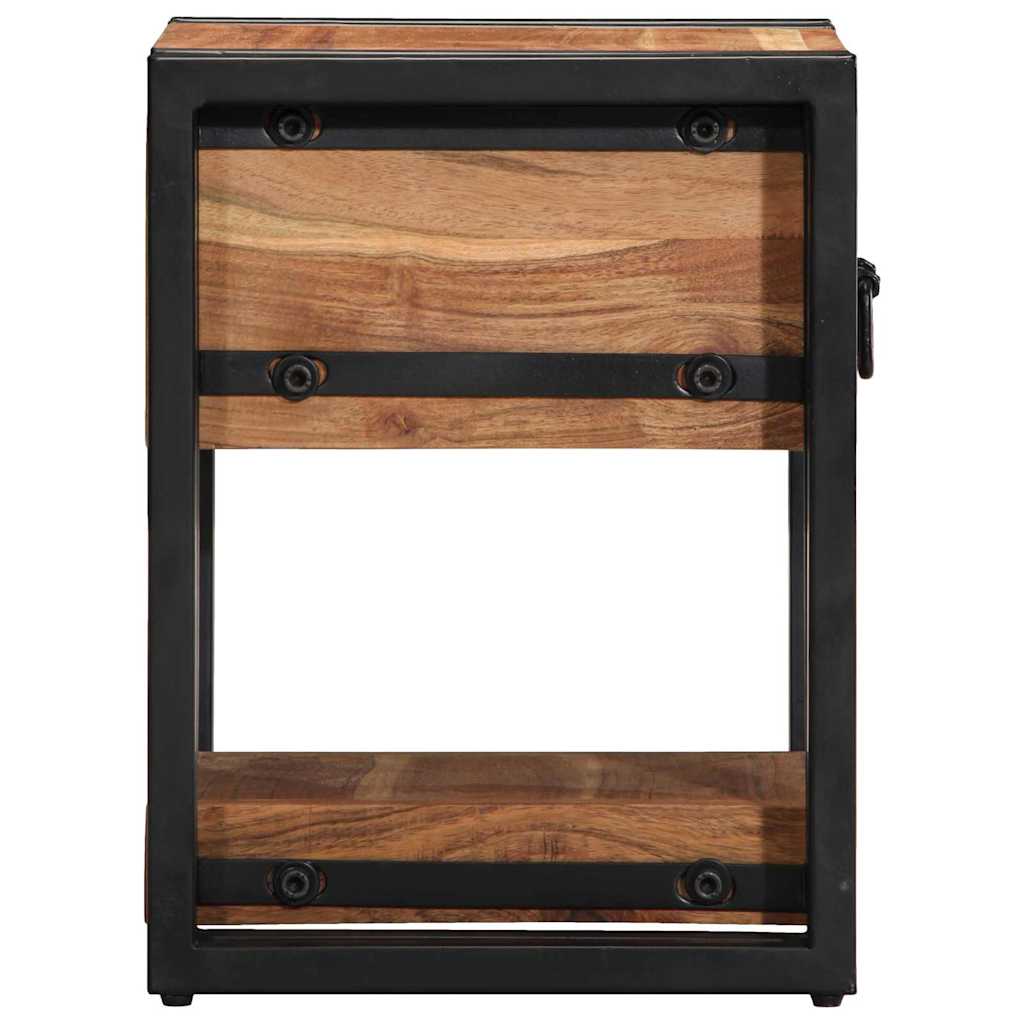 Nattbordskap 2 pcs Brun 30 x 30 x 40 cm Solid akasietre