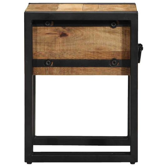 Avlastningsbord Brun og svart 30 x 30 x 40 cm Massiv mango tre