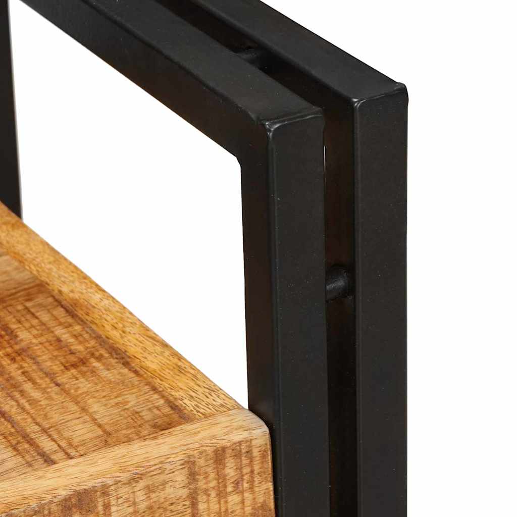 Nattbord Brun og svart 38 x 33 x 58 cm Massiv mango tre