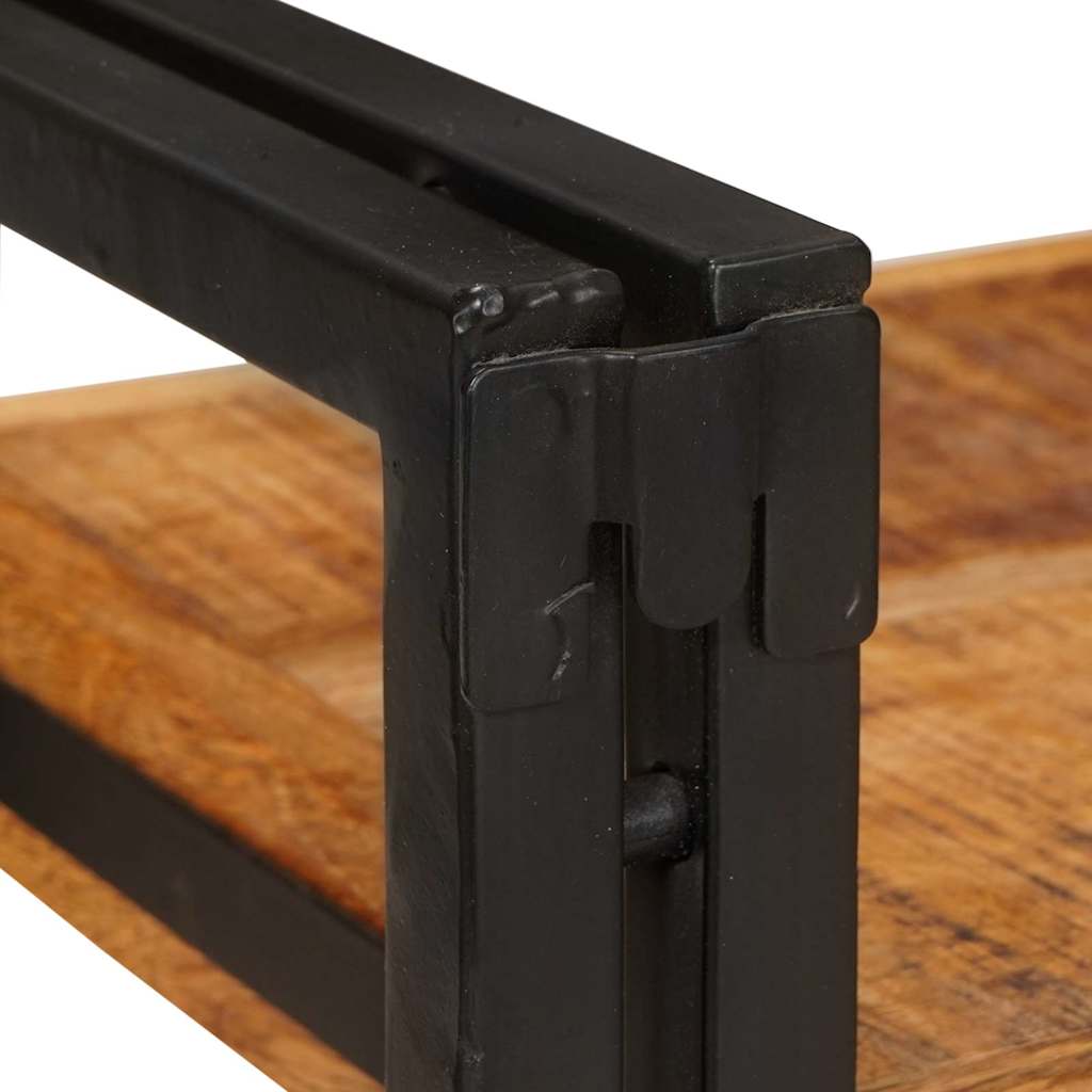 Nattbord Brunt og svart 38 x 33 x 58 cm Massiv mango tre