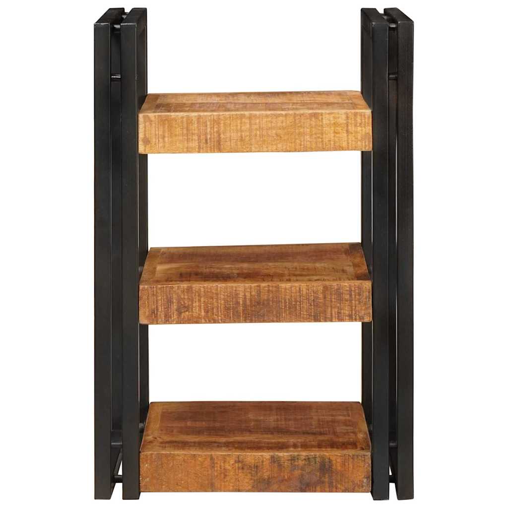 Nattbord Brunt og svart 38 x 33 x 58 cm Massiv mango tre