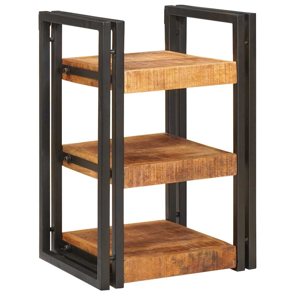 Nattbord 2 pcs Brun og svart 38 x 33 x 58 cm Massiv mango tre