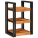 Nattbord Brun og svart 38 x 33 x 58 cm Solid akasietre