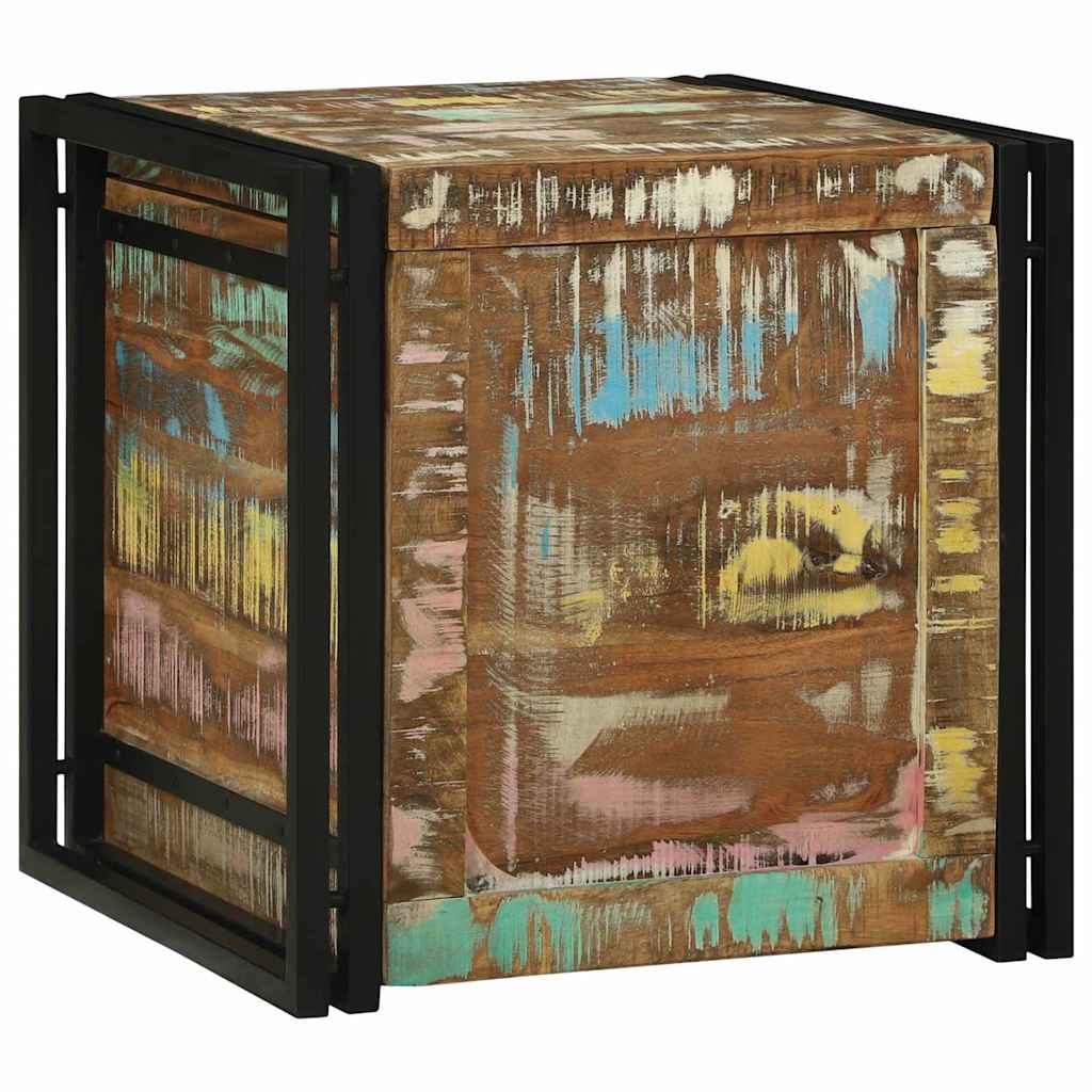 Lagringsboks Brun og svart 50 x 50 x 50 cm Massiv Reclaim Tre