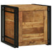 Lagringsboks Brun og svart 50 x 50 x 50 cm Solid akasietre