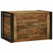 Lagringsboks Brun og svart 80 x 50 x 50 cm Grov mango tre