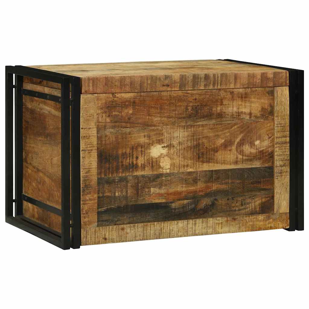 Lagringsboks Brun og svart 80 x 50 x 50 cm Grov mango tre