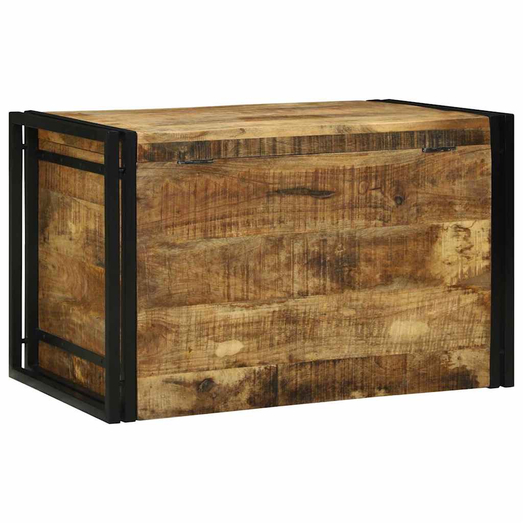 Lagringsboks Brun og svart 80 x 50 x 50 cm Grov mango tre