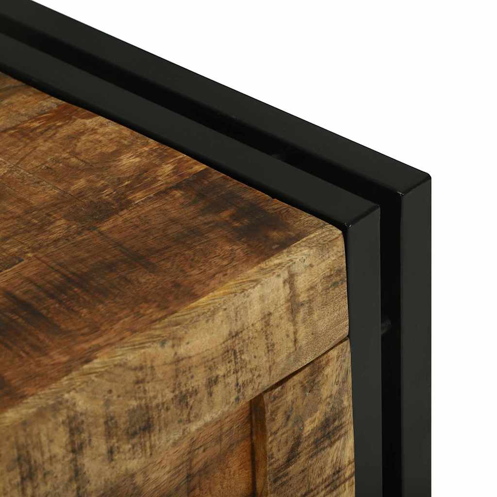 Lagringsboks Brun og svart 40 x 40 x 40 cm Massiv mango tre