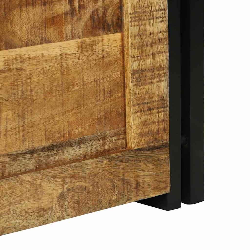 Lagringsboks Brun og svart 40 x 40 x 40 cm Massiv mango tre