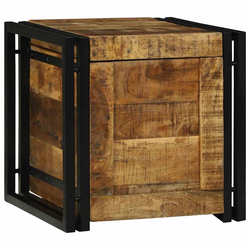 Lagringsboks Brun og svart 40 x 40 x 40 cm Massiv mango tre