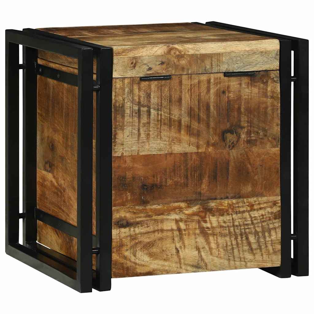 Lagringsboks Brun og svart 40 x 40 x 40 cm Massiv mango tre