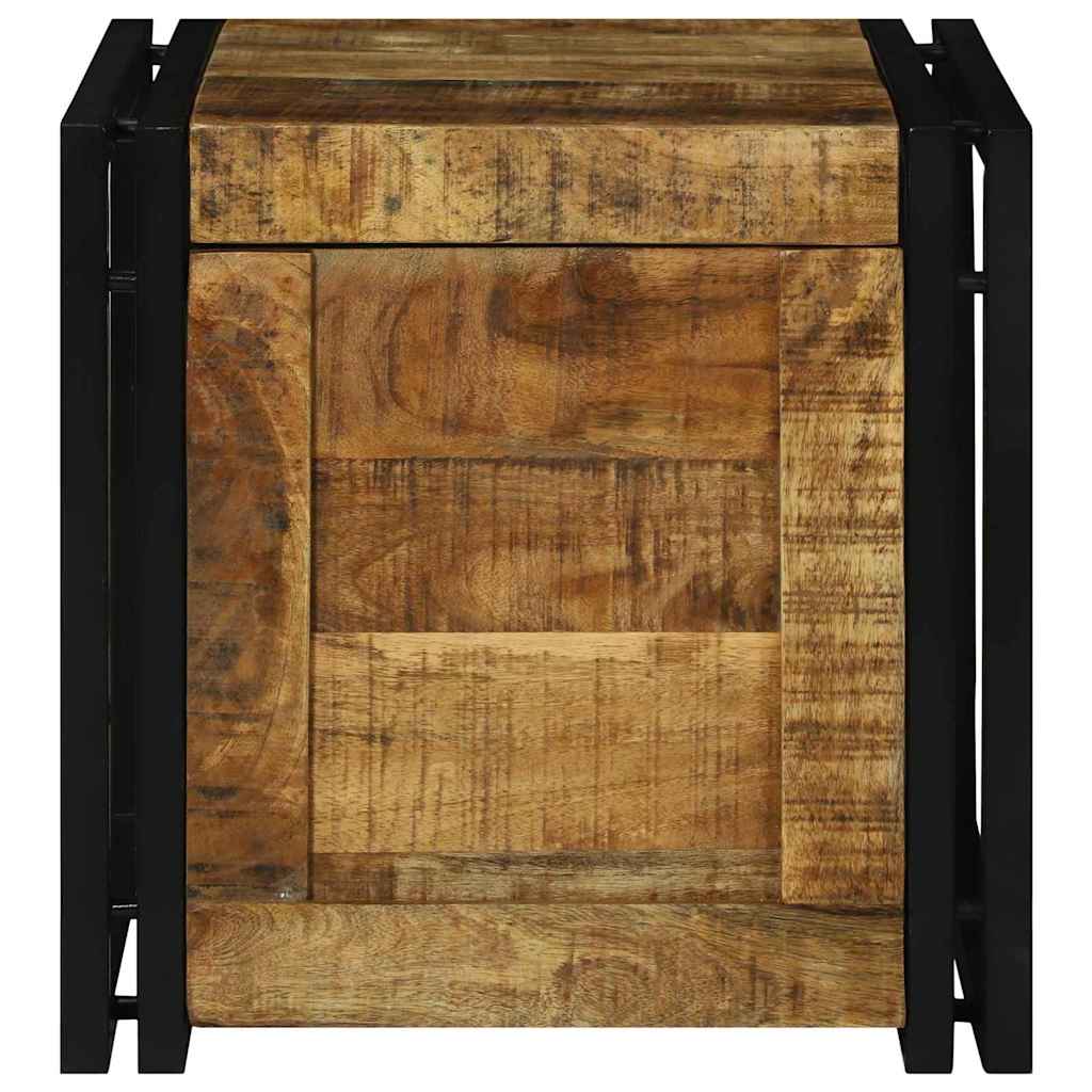 Lagringsboks Brun og svart 40 x 40 x 40 cm Massiv mango tre
