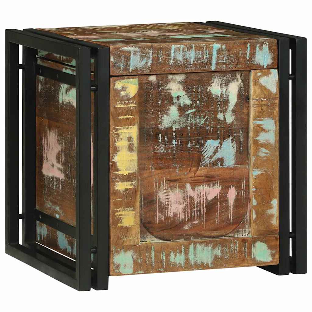 Lagringsboks Brun og svart 40 x 40 x 40 cm Solid akasietre