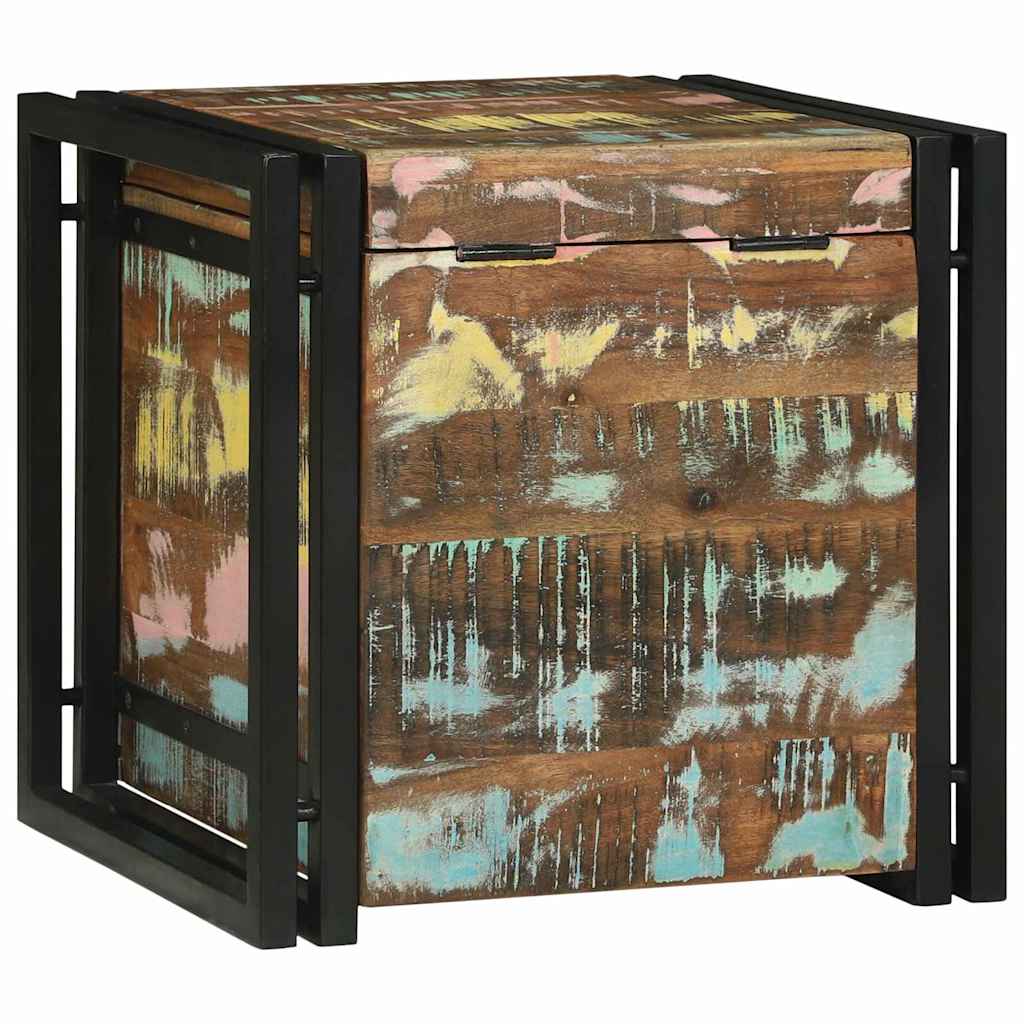 Lagringsboks Brun og svart 40 x 40 x 40 cm Solid akasietre
