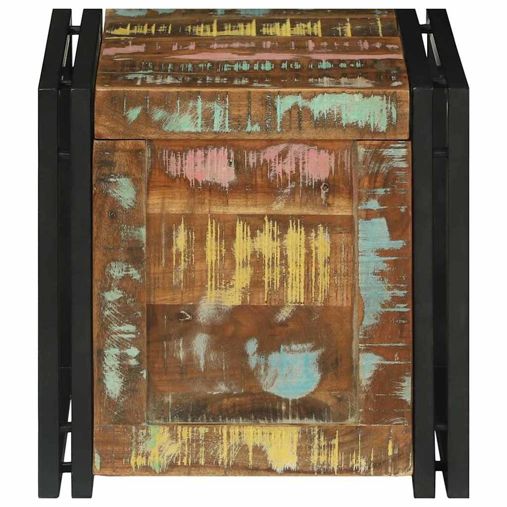 Lagringsboks Brun og svart 40 x 40 x 40 cm Solid akasietre