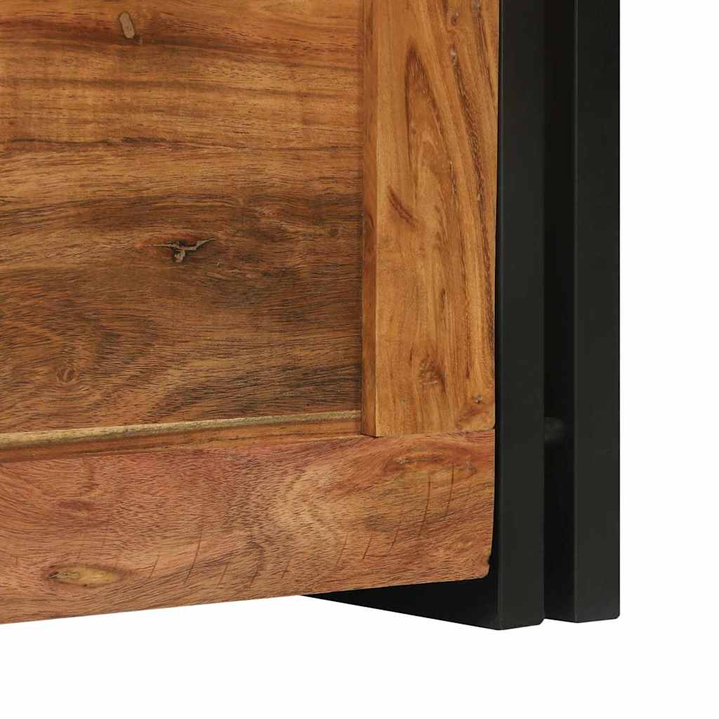 Lagringsboks Brun og svart 40 x 40 x 40 cm Solid akasietre