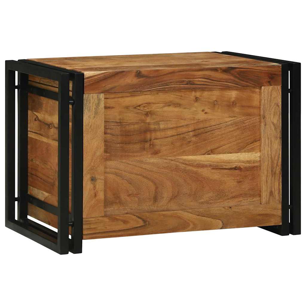 Lagringsboks Brun og svart 60 x 40 x 41 cm Solid akasietre