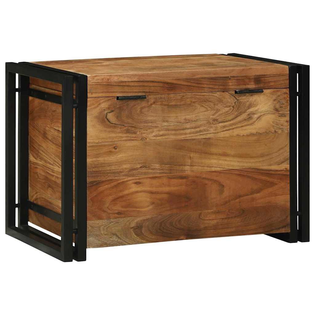 Lagringsboks Brun og svart 60 x 40 x 41 cm Solid akasietre