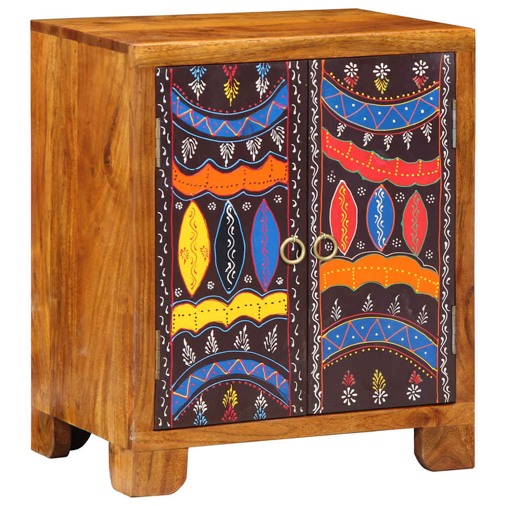 Skjenk flerfarget 50x35x60 cm heltre akasie