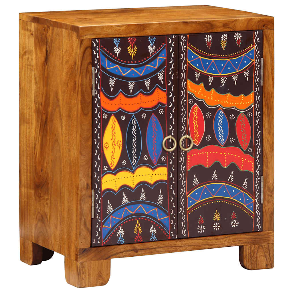 Skjenk flerfarget 50x35x60 cm heltre akasie