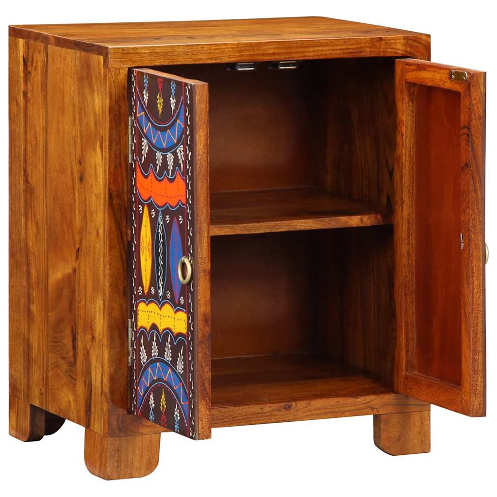 Skjenk flerfarget 50x35x60 cm heltre akasie