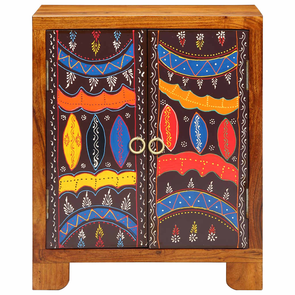 Skjenk flerfarget 50x35x60 cm heltre akasie