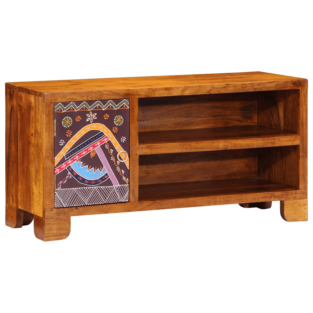 TV-skap flerfarget 90x30x45 heltre akasie