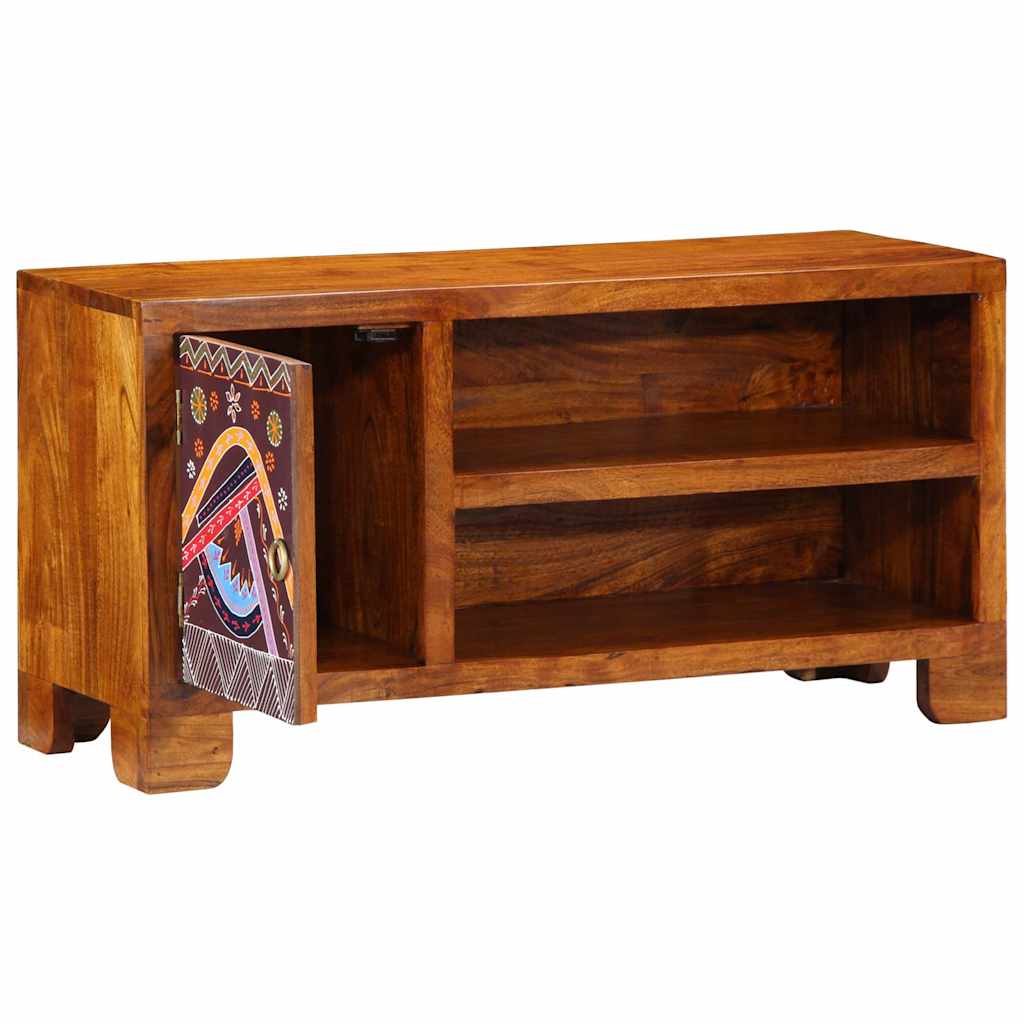 TV-skap flerfarget 90x30x45 heltre akasie